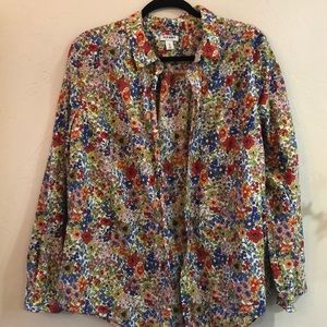 Old navy colorful floral button down